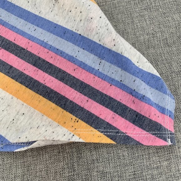 a.n.a. A Approach Striped Top Medium Shark Bite Scoop Neck Sleeveless Soft Flowy - Picture 4 of 13